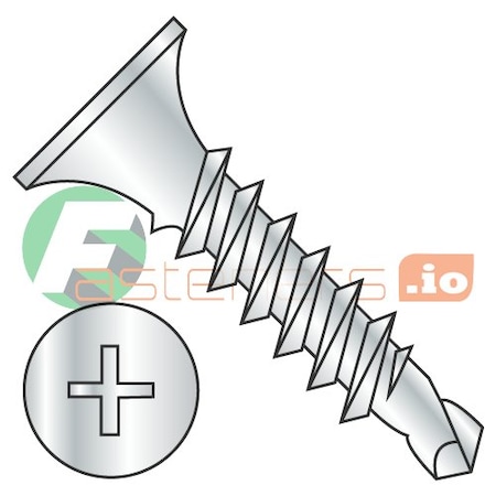 Newport Fasteners Drywall Screw, #6 x 1-1/4 in, Steel, Flat Head Phillips Drive, 8000 PK 182112